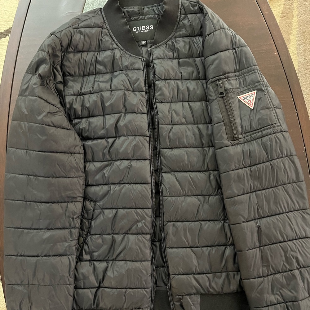GUESS Men's Black Puffer Jacket